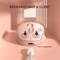 INPHIC Wireless Mouse Pink BLack , 2.4G USB Rechargeable Wireless Mice Silent Click, Cute Portable Ergonomic Computer Cordless Mouse for Laptop Mac MacBook. 