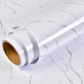 60cm × 200cm Self Adhesive Black / White Marble Sheet for Kitchen - Anti Oil and Heat Resistant Wallpaper. 