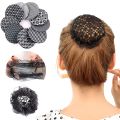 Black Hair Bun Cover Snood Net for Women - Secure & Elegant Hair Styling Accessory. 