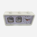 Mechanical Alarm Clock Novelty Flip Clock Desktop Digital Clock,White. 