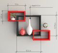 laminated wooden intersecting box shelf Wall mounted decoration shelves Interlocking shelves 3 Tier decoration shelves Box shelves Storage shelves. 
