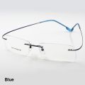 Reven Jate Flexible Titanium Alloy Rimless Eyeglasses Frame for Optical Prescription Glasses Eyewear for Women and Men. 