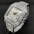 【ETOP】Out Square Watch For Men Top  Luxury Full Diamond Mens Watches Ultra Thin Waterproof Hip Hop Clock Dropshipping. 