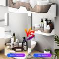 Bathroom Floating Shelves Wall-mounted - Hole-free No Drilling Design Rack Kitchen Novel Kitchen Accessories Storage Organizer. 