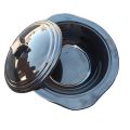Serving Rice Dish | Salan Bowl with Lid Black Melamine. 