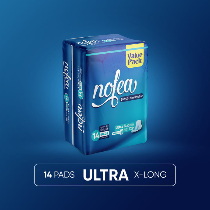 Nofea%20Napkins/Sanitary%20Pads%20Ultra%20Extra%20Long%20-%2014%20Pads%20-%20Image%203