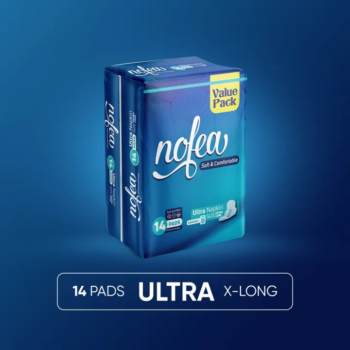 Nofea%20Napkins/Sanitary%20Pads%20Ultra%20Extra%20Long%20-%2014%20Pads%20-%20Image%203
