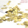 Wedding Decoration Golden Heart Star Confetti Scatter DIY Accessories Crafts Sequin Birthday Bachelor Party Table Supplies. 
