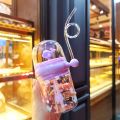 260ml Fancy Kids Water Bottle with Straw and Cover BPA Free  Stylish Fountain Look. 