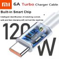 Xiaomi MI 100% Original  Redmi 6A 120W Usb Type C Cable Turbo Charge USB C Charger Cord Cable For Redmi,Oneplus,Samsung,Oppo_Vivo_LG,Huawei,Honor,Realme_infinix ,Tecno etc. 