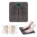 EMS Foot Massager, USB Rechargeable Folding Portable Electric Massage Mat 6 Modes with 9 Intensity Levels. 