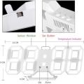 3D Led Wall Clock Modern Design Digital Table Clock Alarm Nightlight Watch for Living Room Decoration,White A. 