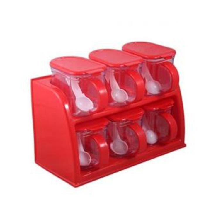 Tier Spice Rack With 6 Spice Jars
