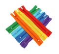 Pack of 12 Multicolored Nylon Zippers Set (16 Inches) | Durable & Flexible Zippers for Bags, Shirts, Crafts & Clothing. 
