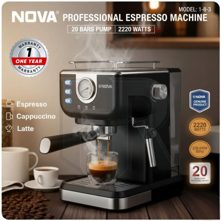 NOVA%20Espresso%20Coffee%20Maker%2020%20Bar%202200W%20%E2%80%93%20Cappuccino,%20Latte%20&%20Espresso%20Machine%20with%20Milk%20Frother,%201.5L%20Water%20Tank,%20Dual%20Stainless%20Steel%20Filters,%20Cup%20Warming%20Tray%20%E2%80%93%20Best%20Coffee%20Maker%20for%20Home%20&%20Office%20Use%20(Model%201-8-3)%20-%20Image%205
