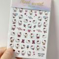 1PCS Cartoon Kuromi Stickers Sanrio Anime Character Nail Art Supplies Hello Kitty Melody 3D Nail Stickers Nail Art Decoration. 
