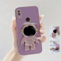 FELMYST Astronaut Case For OPPO Realme 3 Pro 3D NASA POP Folding Stand Holder Mobile Phone Casing Girl Boy Luxury Plating Square Soft Shockproof Cover Accessories. 