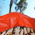 Waterproof Orange Tarpal Heavy Duty PVC Tarp, for Canopy Tent, Boat, Pool Cover. 