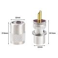 PL-259 Coaxial Connectors UHF Male Solder Connector Plug 50 Ohm Coax Adapters 10-Pack with Reducers for LMR400,RG8 Cable. 