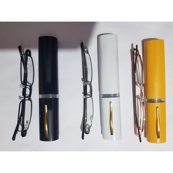 1.0 to 4.0 Portable Metal Pen Reading glasses with free gift cleaning cloth