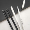 4 pcs/lot 0.2mm Fine Gel Pens White Black Finance Needle Pens for Writing Office School Supplies 0.2 Thin Line Pen Stationery. 