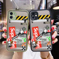chenyyka For OPPO F21 Pro 5G Case Fashion Tide Brand Cool Boy Pattern Thin Side Square Edge Frosted Transparent Hard Phone Cases New Design Shockproof Silicone Casing Full Cover Camera Protection Softcase. 