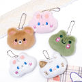 Cute Animal Keychains Plush Rabbit Frog Cat Doll Keychains For Car Keys Accessories Kawaii Small Bear Plush Keychain On Backpack Mzea. 