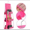 6 Pockets Hanging Handbag Closet Organizer, Purse Storage,Space Saver Bags. 