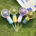 Summer Keychain Ceiling Fan Portable USB Rechargeable Ultra Light Handheld Flower Mini Fan. 