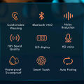 Topewon F9 Wireless Earphone IPX7 Waterproof Earbuds LED Display Built In HD Mic Headphone with 2000mAh Power. 