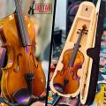 Premium Solid Wood Violin Full Size 4/4 Acoustic Fiddle Set Orchestral Stringed Musical Instrument Kit, , Hard Case, Bow,, 4 Student Beginner to Advanced Adult. 