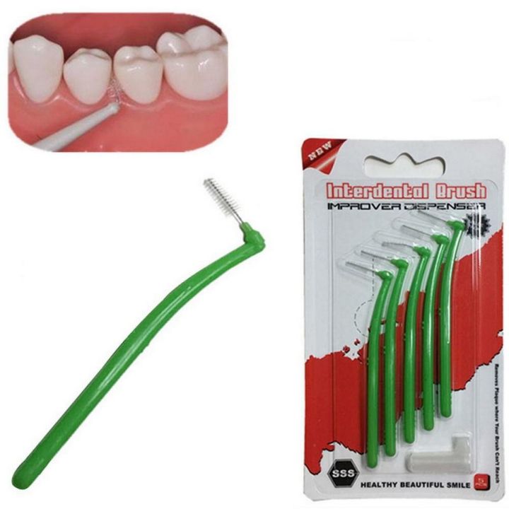 Teeth Whitening 5 Pcs Interdental Brush L Forms Adults 0.22MM Oral Hygiene Dental Cleaner Care Brushes