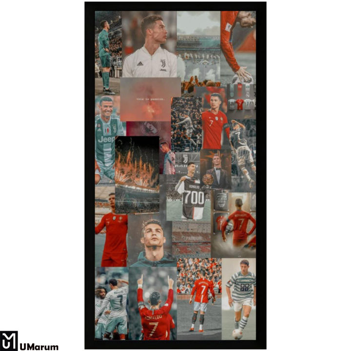 Cristiano Ronaldo wall art frame, football wall art for room decoration