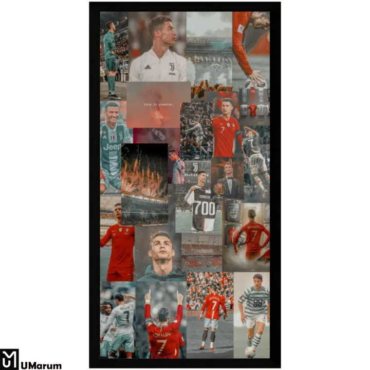 Cristiano Ronaldo wall art frame, football wall art for room decoration