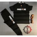 Free Fire Printed Summer Tracksuit T Shirt & Trouser For Boys_&_Girls Trendy Fashion Wear Jogging/Gym/Sports/Party Wear Track Suit. 