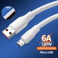 120W 6A Fast Charging Cable - Micro Usb Cable - Fast charging cable for All Smartphones. 