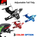 Tail Tidy CNC Adjustable Short Motorcycle Tail With Indicators & Number Plate Holder With Ultra Bright 3 Smd Light Sleek Design For Motorcycle - 3 Color Option - Red, Black, Blue - Universal fitment eg Derbi, Honda, Yamaha etc - Motex Auto Line. 
