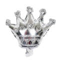 MINI SIZE SILVER CROWN FOIL BALLOON ( 13 INCH x 13 INCH ). 