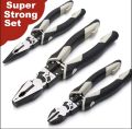 High Quality Professional Electronics Mounting Pliers Set of 3 of 6 inches | Cutter , Long Nose , Plier 3pcs | High Quality Family Pliers Set Special mouse Shape | Extra Needle Nose Plier , Main plas , (8 & 6-Inch) LASSANI Hardware. 