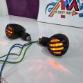 Fancy indicators for all bikes/[Classic Amber Motorcycle Indicators]/Retro Bullet style indicators for bike/[Grilled Retro Signal Lamps]/Indicators for 125. 