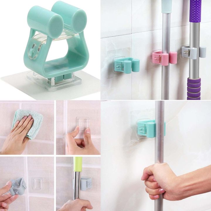 Wall Mounted Mop Organizer Holder Brush Broom Hanger Storage Rack