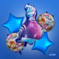 ELEMENTALS 5 PCS FOIL BALLOONS SET l THEME BIRTHDAY PARTY DECORATIONS. 