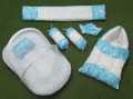 New APC Quality Soft Baby Set Complete Bedding 7 Pcs Set - 7 Pcs Include: 1 Mattress 1 Quilt / Comforter 1 Sleeping Bag / Carry Nest 1 Headshaper Pillow 1 Normal Pillow and 2 Cushions - Baby Bistar Gaddi Sleeping Bag Bed Gift Best. 