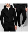 Pack Of 2 Black Hoodie Zipper and Trouser For Boys and Men. 