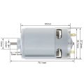 18V RS550 DC Motor -Micro Electric DC Motor with 12 Teeth - High Torque Gear Box for Drill Screwdriver. 