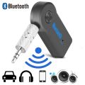 Car Bluetooth Adapter 3.5mm For AUX Audio Stereo Receiver Music With MIC, Usb Bluetooth Wireless Music Audio Receiver & Adapter For Car with 3.5mm Aux Best Quality - Black. 