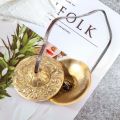Yoga Cymbals Brass Cymbal Bell Chimes Tibetan Buddhist Style Tingsha Meditation Yoga Accessory Instrument Cymbals,C. 