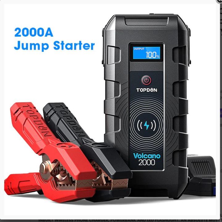 car Jump starter Valcano 2000 12V 2000 amps & Valcano 1500 Portable Power bank and LED Flashlight