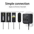AC Doorbell Power Adapter, 18V 500MA Doorbell Transformer, 10M Cable, Compatible , Video Doorbell EU Plug. 