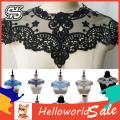 HelloWorld Mesh Applique Embroidery Process Vintage Lace Collar. 